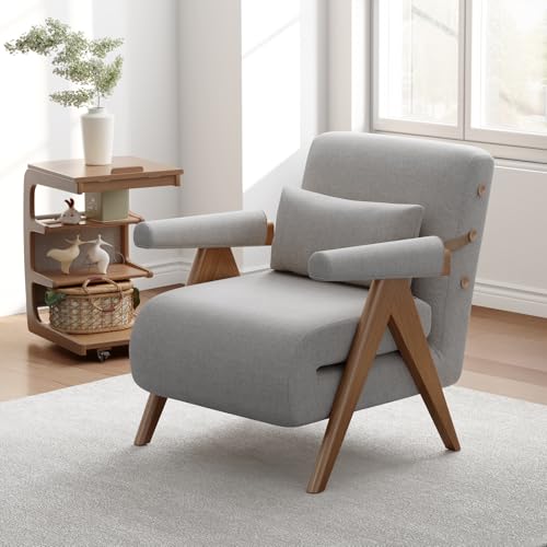 Image of AnywaysWood 3 in 1 Residential Convertible Sofa Bed Chair|3 in 1 Sleeper Sofa Couch Bed | Adults | Living Room, Bedroom,Office (Gray W25 x D32 x H32)
