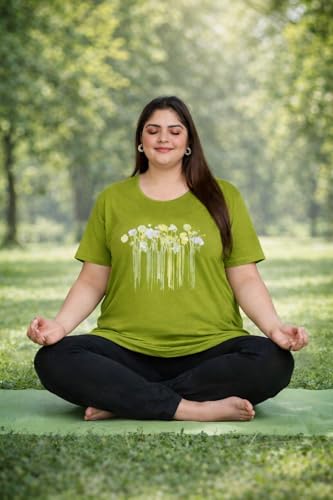 Image of In Love Women's Plus Size Longline T-Shirt with Side Pocket, 3 /4 Sleeve, Crew Neck
