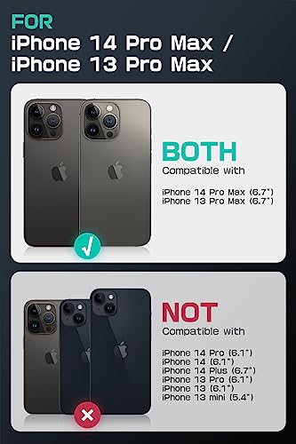 SUPCASE for iPhone 14 Pro Max Case with Camera Cover Stand (UB Mag XT) , [Compatible with MagSafe] [Built-in Belt-Clip] Heavy Duty Magnetic Phone Case for iPhone 13 Pro Max, Black