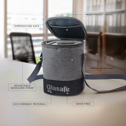 Image of GLASAFE Glass Lunch Kit (Soothing Slate, Meal Mate Lite)