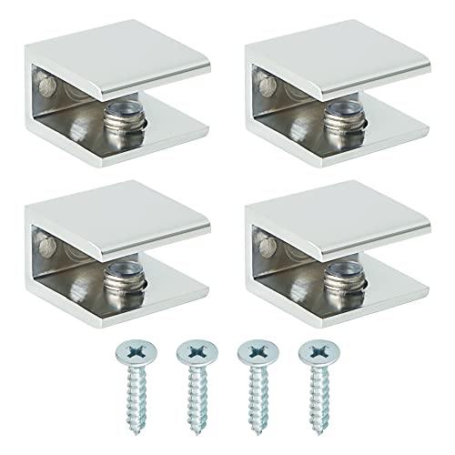Alise Glass Shelf Bracket,Shelf Holder for 10-12mm Thick Shelves,4Pcs