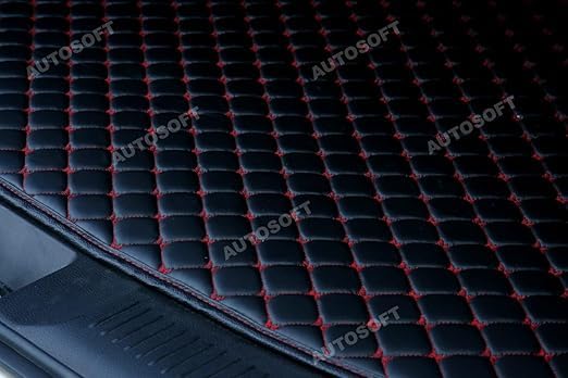 Image of Auto Soft Premium 7D Car Boot Mat for Fronx ? Full Coverage Waterproof & Custom fitted car trunk /boot /dicky base mat ? Durable & Washable Leatherette fronx boot mat ? Diamond Cut Anti-Slip Trunk Liner