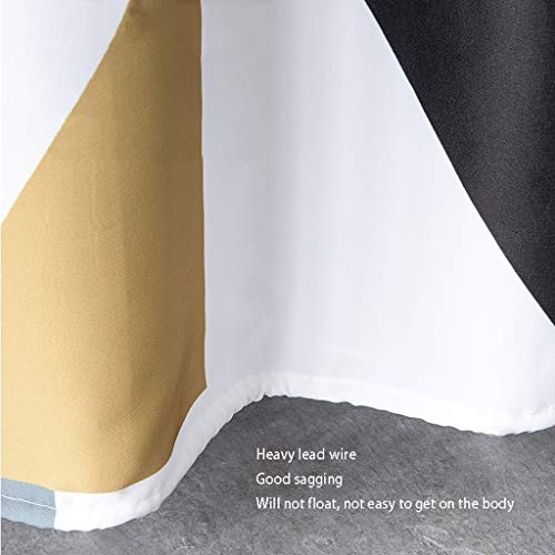 Rideau de douche textile de qualité supérieure tissu gris épais imperméable
