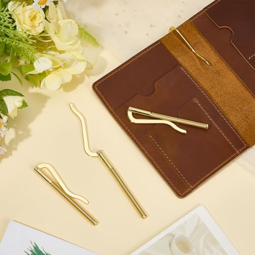 SUNNYCLUE 4Pcs Spring Metal Money Clip 80MM Wallet Spring Clip Insert Bar Replacement Parts Golden Alloy Money Clamp Cash Credit Card Holder for Bifold Leather Wallet Purse Men Women Supplies3