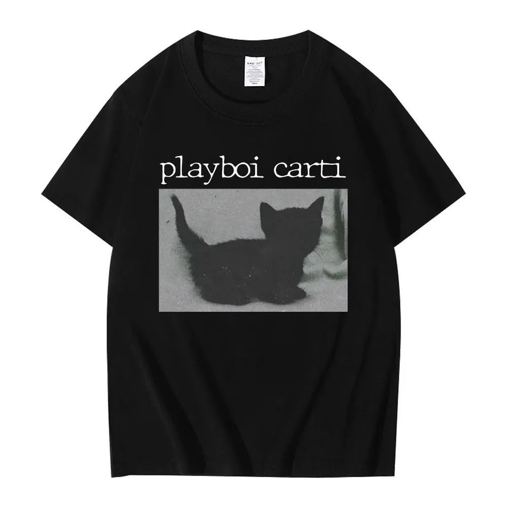 トップス Playboi Carti Tee black Playboi Carti Graphic T-Shirt Black Men's Tee Size M