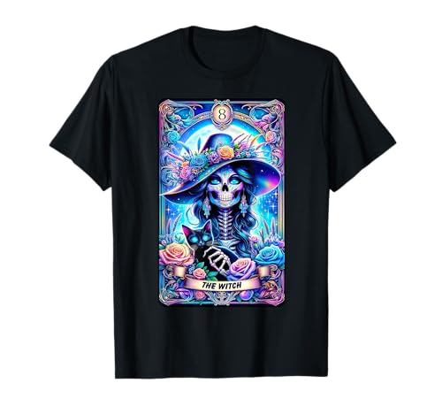 Tarot Card Witch De Los Muertos La Catrina Day Of The Dead T-Shirt