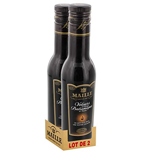 Maille Vinagre balsámico de Módena, aromas intensos, textura sedosa, 25 cl, paquete de 2
