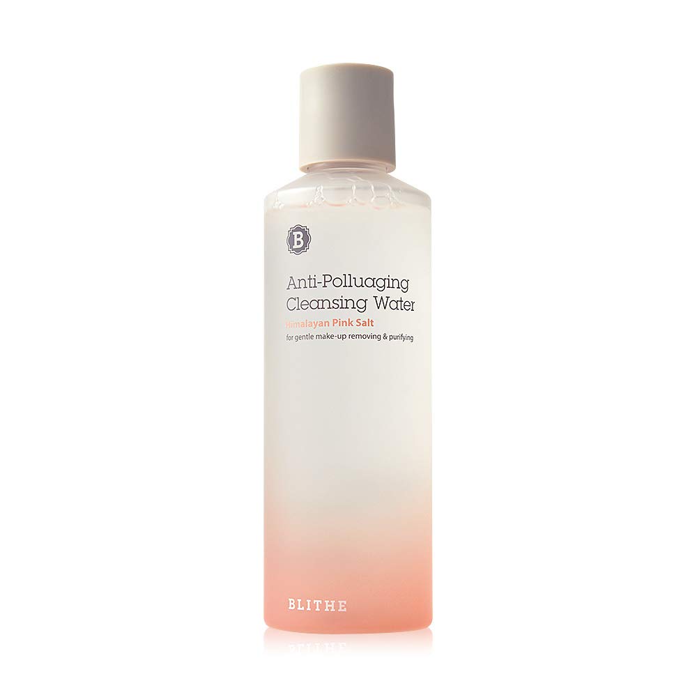 BLITHE Anti Polluaging Cleansing Water with Himalayan Pink Salt - water based cleanser korean,make up removers 8.4 Fl Oz