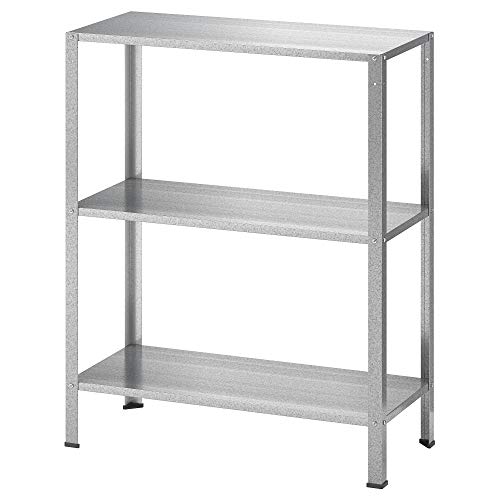 Hyllis - Scaffale da giardino, posto di lavoro in acciaio per esterni e interni, marca Ikea (3 livelli, 60 x 27 x 74 cm)