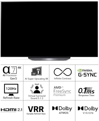 Image of LG 139 cm (55 inches) OLED B2 AI Series 4K Ultra HD (3840 x 2160) Smart webOS OLED TV 55B2PSA (Black)