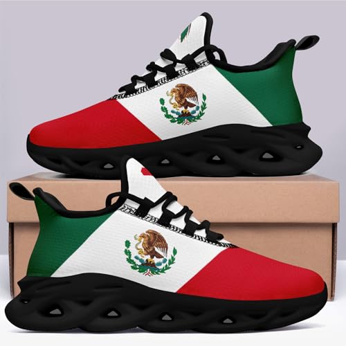 Fashion Mexico Flag Sneakers for Men Women Mesh Lightweight Breathable Stylish Mexican Sports Athletic Shoes4