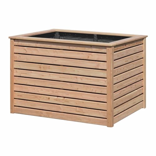 Gartenpirat Hochbeet Garten – Elegantes Hochbeet Bausatz – Kräuterbeet Garten – Aus Lärchenholz – Mit vormontierten Seitenteilen – 125 x 85 x 80 cm