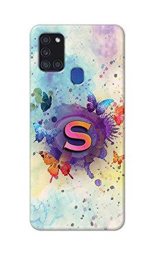 Image of PRINTFIDAA� Printed Hard Back Cover Case for Samsung Galaxy A21s Back Cover (Alphabet S) -2808