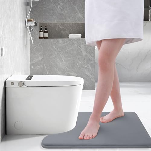Smiry Memory Foam Toilet Rugs 24x24, Extra Soft Absorbent Bathroom Rugs by Smiry - Used condition - Image 7