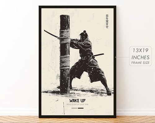 Image of Gamya Framed Japan Samurai Theme Motivational Quote Posters For Office, Living Room, Bedroom Wall Decor - Aesthetic Room Decor (13x19 Inches) (BF (SAM2))