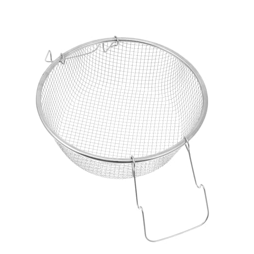 LIGIGWASH Cesta para Freír Inoxidable con Mango Ergonómico Resistente y Drenaje Rápido para Patatas Fritas y Alimentos Pequeños Uso Doméstico