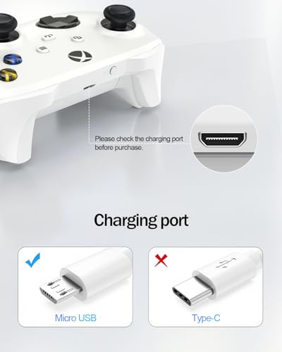 Image of Superer 2 Pack 10 ft White Micro USB Charger Cable Fit for PS4 Controller, Xbox One X S, Kindle Paperwhite, Amazon Fire Tablet, Roku Streaming Stick Express, Android Phone Data Sync Power Cord