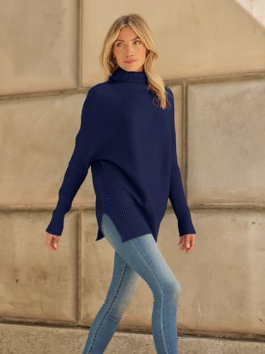 LILLUSORY Womens Oversized Roll Neck Sweaters 2026 Fall Long Pullover Tunic - image 3