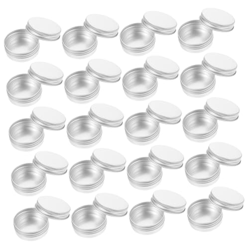 NOLITOY 50 piezas Tarros Cosméticos Aluminio con Tapa de Reutilizables para Cremas Bálsamos Lociones Portátiles para Viaje Camping