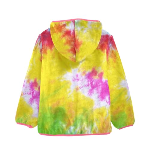 OTVEE Tie Dye Rainbow Colored Kids Hoodie Jacket Fall Spring Full Zip Warm Outwear Coat2