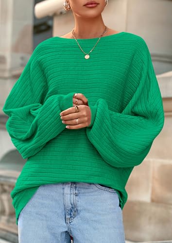 PRETTYGARDEN Fall Sweaters for Women 2025 Oversized Boat Neck Pullover Long Sleeve Knit Tops Cozy Winter Fashion Clothing3