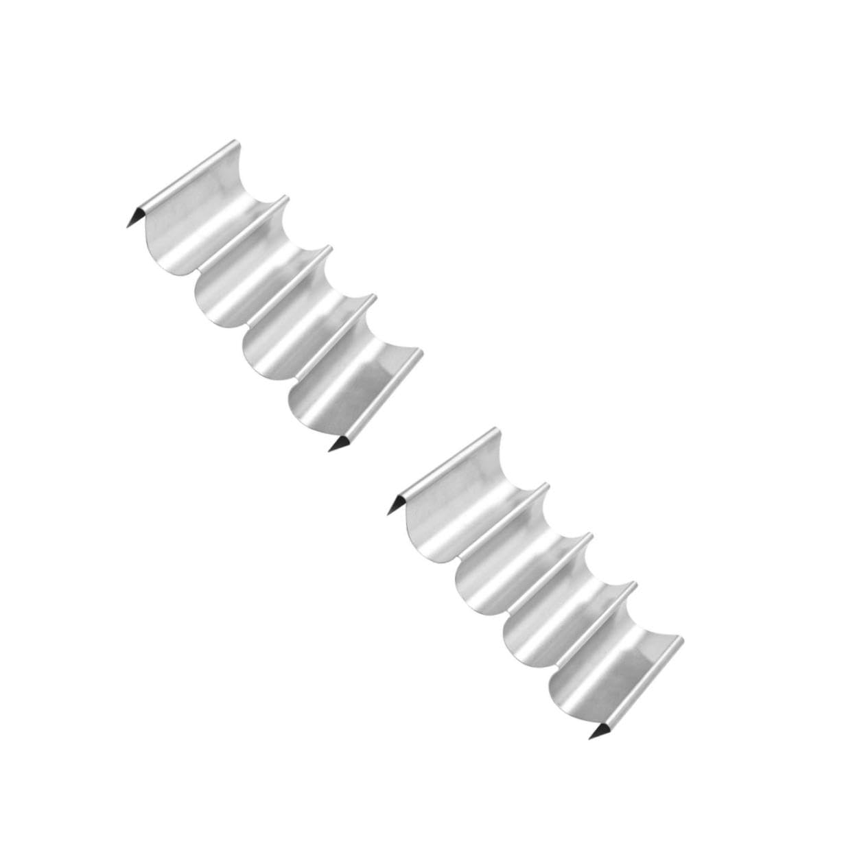 Gatuida 2 Piezas Soporte de Tacos Mexicanos de Acero Inoxidable Estante Multi Ranuras para Burritos y Panqueques Resistente y Fácil de Limpiar para Cocina y Servicio Mesa