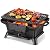 Hibachi Grill Outdoor, Portable Mini Charcoal Grill, 100% Pre-Seasoned Cast Iron, Small Japanese Yakitori Tabletop Skillet Grill Stovo for Camping, Outdoor