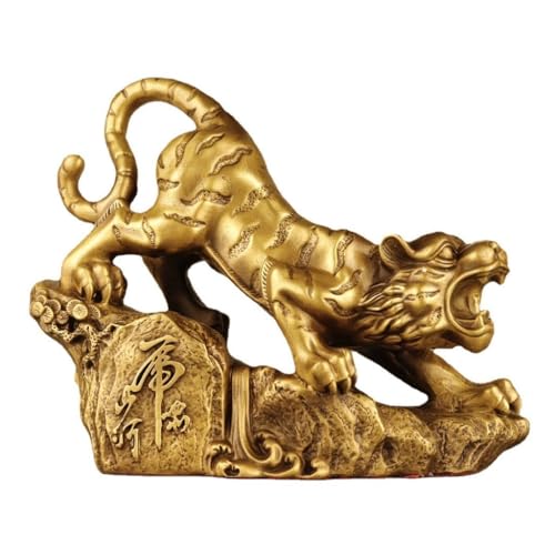 Sculpture statue en cuivre de tigre, le cadeau culturel idéal pour bureau