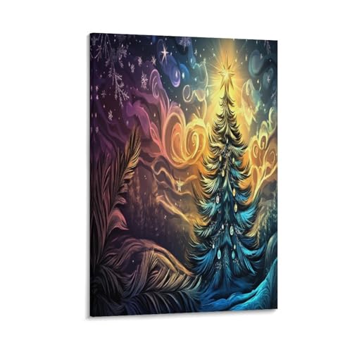 Tableau arbre de Noël mural pour sublimer votre déco de salon chaleureuse