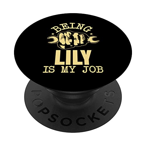Being Lily Is My Job PopSockets Swappable PopGrip, Black