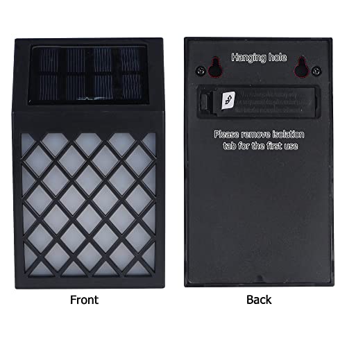 Dynaming Solar Flame Lights Outdoor, 4 Pack Solar Powered Wall Lights, Flickering Flame Auto On/Off Wall Mounted Fence Deck Lights Lattice Decorative For Garage Garden Pathway Patio Porch Yard #TOP5