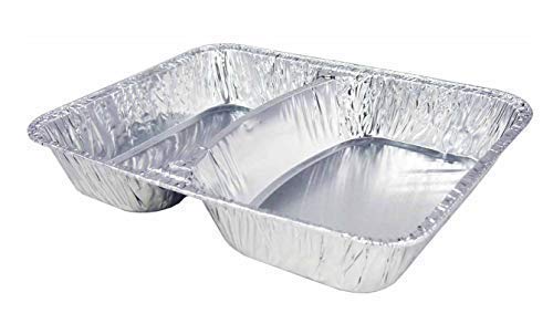 500 Alu-Menüschalen 2-geteilt tief R808G mit Deckel 227 x 177 x 38,5 mm Aluschalen Komplett SET