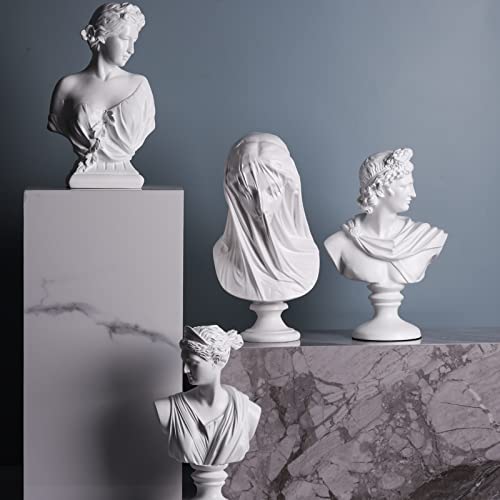 Apollo Bust,Greek Apollo Statue David Head Resin Sculptures,Home Décor Office Décor,Michelangelo David Bust Figurine,For Coffee Table Living Room Collection Figurines Roman Decoration,Apollo Statue #TOP2