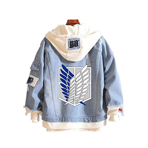 Attack On Titan Hoodie De Anime Aot Chaqueta Mezclilla Mode De Marca...