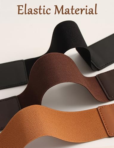 Panegy Women Elastic Wide Waist Belt Ladies Fashion Vintage Metal Slim-Waisted Stretchy Adjustable Belts4