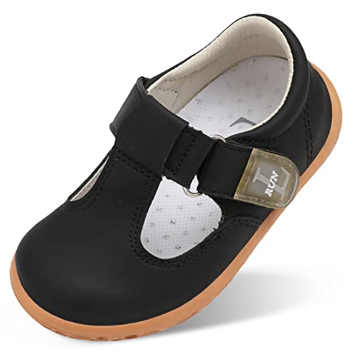 L-Run L-RUN-A0308-BLACK-132 Little Girls Dress Shoes Toddler Mary Jane Shoes Breathable Baby Girl Walking Shoes Black 4.5-5 Toddler cover