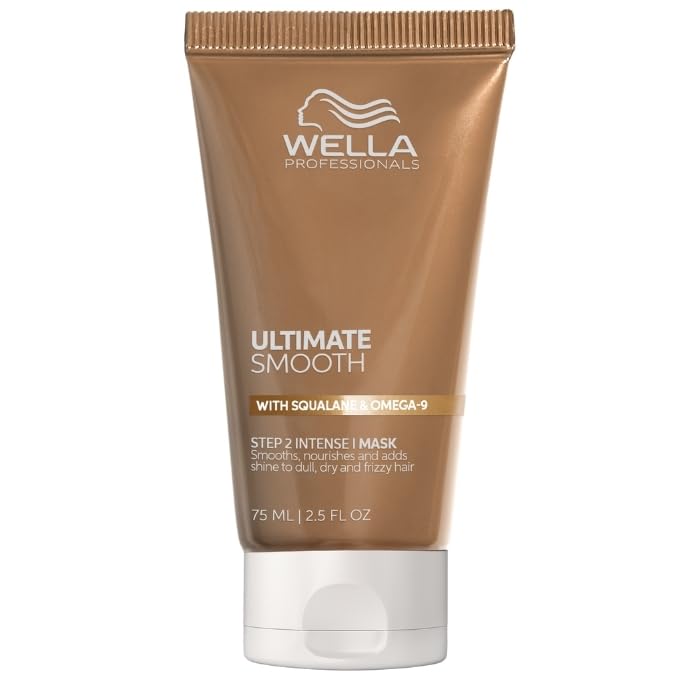 Wella Professionals Ultimate Smooth Mascarilla - Tratamiento Hidratante para ell Cabello con Escualano y Omega 9 - Cabello Seco, Apagado y Encrespado (75ml)