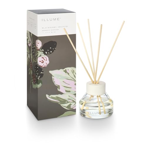 Illume Beautifully Done Essentials BlackBerry Absinthe Aromatic Diffuser 3.5\" x 3.5\" x 9.5\"