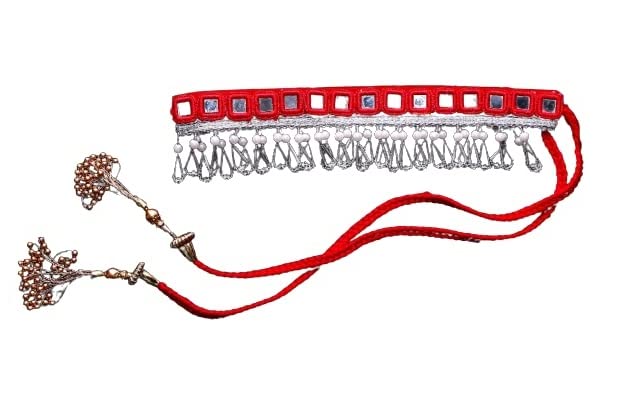 MRQUEE Small Mirror Work Cloth Fashion Kamarband For Women And Girls (Waist Belt and Belly Chain)… (Red) (B0BZ11L4Z5) Amazon Price History, Amazon Price Tracker