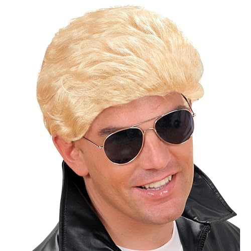 W WIDMANN MILANO Party Fashion - Perruque Greaser, cheveux synthétiques, coiffures courtes,...