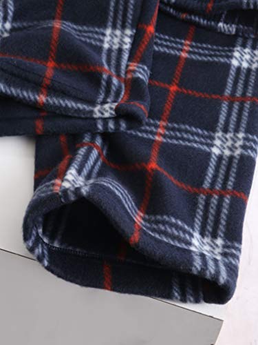 Hat and Beyond Mens Premium Plaid Pajama Pants Knit Fleece Christmas Bottom with Pockets Made in USA4