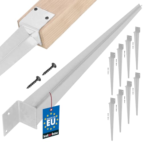 Soporte para poste de madera KOTARBAU de 500 mm en acero galvanizado para clavar en tierra