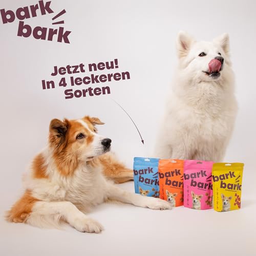 BarkBark Hirsch & Hanf - Premium Hundeleckerli - Monoprotein 75% Hirsch - Glutenfrei & Zuckerfrei - ideal für Allergiker Hunde - zur täglichen Ergänzung als Snack - natürlich Getreidefrei - 150g
