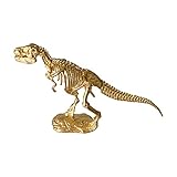 Pasiir Gold Dinosaur Figurine Home Decor, Solid Metal Centerpiece Decoration, Mini Dinosaur Ornament Animal Desk Figurines for Home Office Desktop