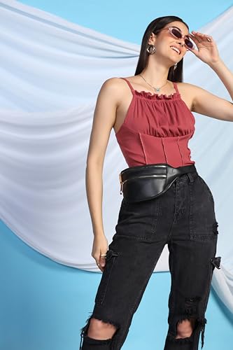 Image of GRECIILOOKS Women's Regular Fit Tops | Tops for Women | Tops for Jeans for Women | Korean Tops for Women | One Piece Dress for Women | Western Tops for Women Stylish