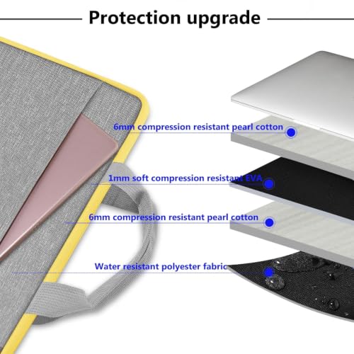 Image of Hseok Laptop Sleeve 13-14 Inch Case Briefcase Compatible with MacBook Neo Pro 14 M5 /M4 /M3 /M2 /M1, All Models 13.3 Mac Air /Pro, XPS 13 14, Most Popular 13 inch-14 inch Notebooks,L01G01