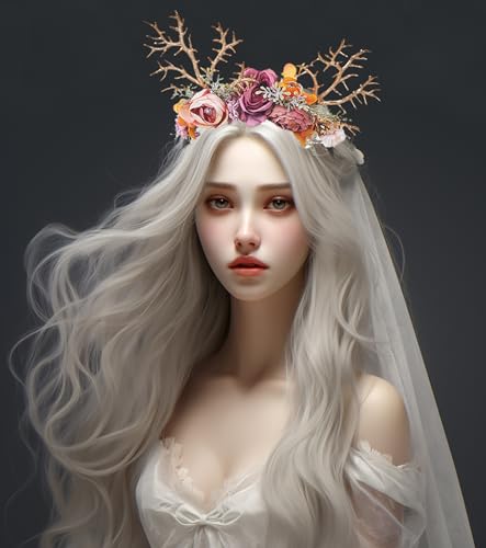 Image of Vivivalue Handmade Adjustable Flower Wreath Headband Halo Floral Crown Garland Headpiece Wedding Festival Party