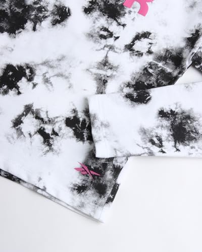 Reebok Moletom para meninas – Moletom de lã de desempenho de 2 peças e calça jogger – Conjunto espor