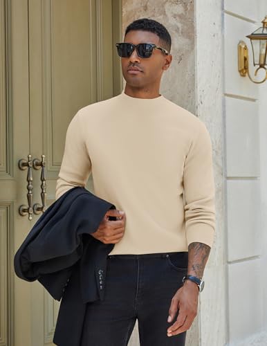 Pull à col roulé COOFANDY pour homme coupe ajustée et légère - 5