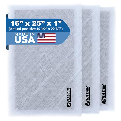 RAYAIR SUPPLY 16x25 Replacement Filter Pads Compatible with Air Ranger Air Cleaner 16X25 (3 Pack) White
